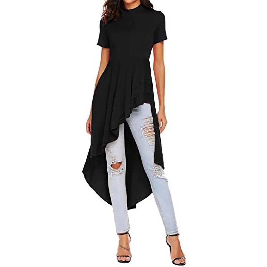 

Womens Dresses Stylish Round summer dress Collar Solid Dress Frenulum dresses woman party night vestidos verano 2019 NEW