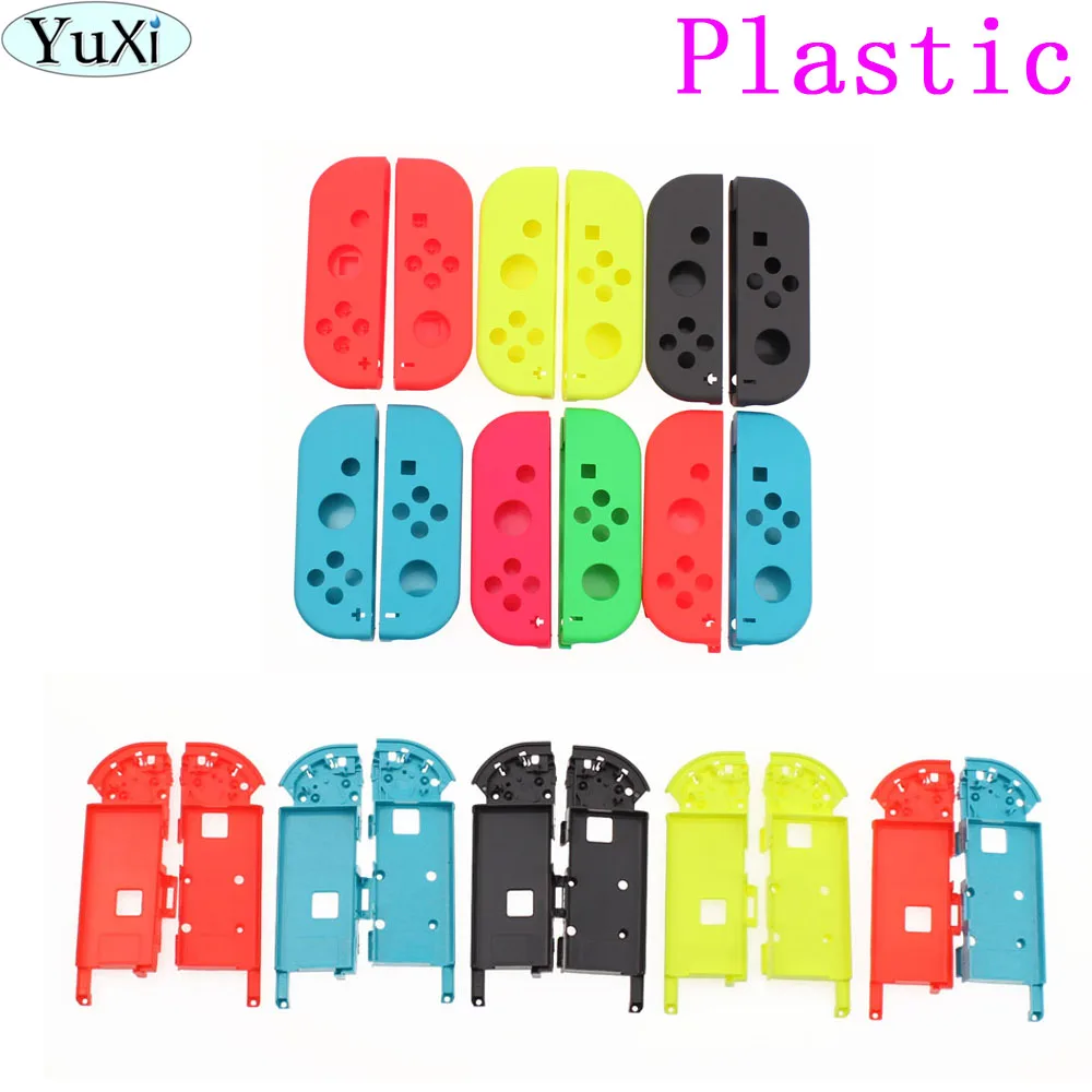 

YuXi red Replacement Housing Hard Shell Skin Case for Nintend Switch NS Joy-Con Controller Green Faceplate Cover for joycon