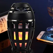 Mini Bluetooth Speaker Portable IP65 Waterproof LED Flame Wireless Speakers Loudspeaker LED Atmosphere Light For iPhone Android