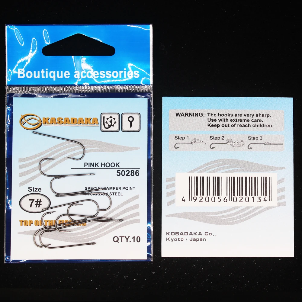 

10pcs/pack 3#-12# High Carbon Steel Carp Fishing Hooks Jig Barbed With Hole For Fishing Accessories Pesca kosadaka