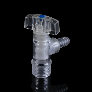 

Plastic 1/2" Male Thread PC Soft Pipe Water Tap Garden Irrigation Connector Transparent Faucet Triangle Valve