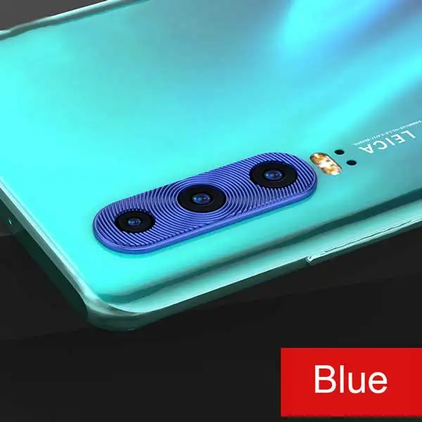 Защита объектива камеры для Huawei P30 P20 Pro Lite, металлический чехол для объектива мобильного телефона, защитное кольцо для Huawei Mate 20 X, чехол - Цвет: Blue