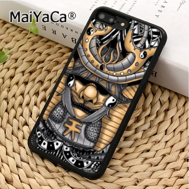 MaiYaCa самурайский японский воин маска шлем чехол для телефона iPhone 5 6s 7 8 plus 11 12 13 Pro X
