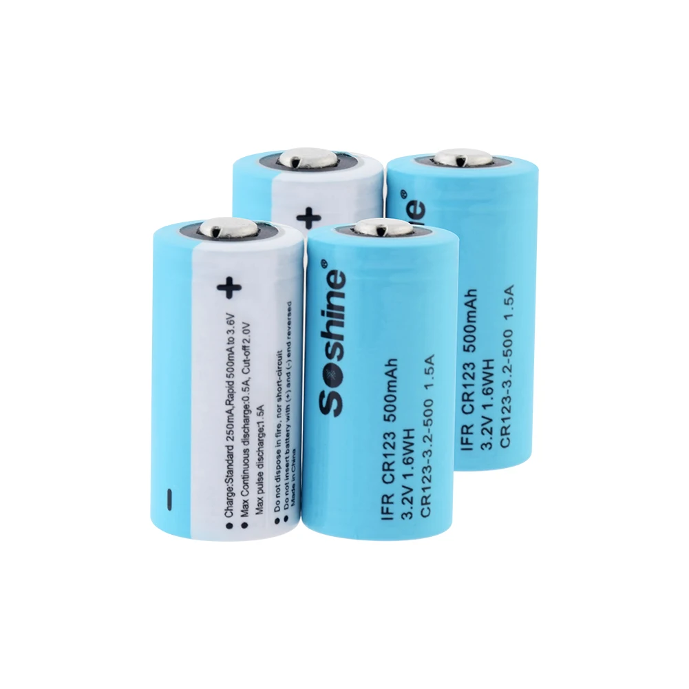 

3.2V 500mAh 16340 Batteries Rechargeable LiFePO4 IFR CR123 Battery For Laser Pen Flashlight Rechargeable 16340 CR123A Battery