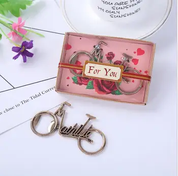 

Free shipping Metal Beer Bottle Opener Luxury Bike Bicycle Keychain Key Rings For Lover Biker Bottle Openers Creative Gift