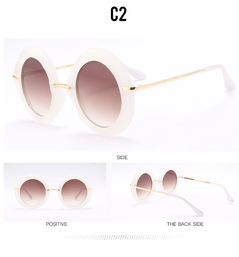 WHO CUTIE, негабаритные Круглые Солнцезащитные очки для женщин, роскошные брендовые дизайнерские винтажные Ретро зеленые оправы, женские солнцезащитные очки, оттенки OM567