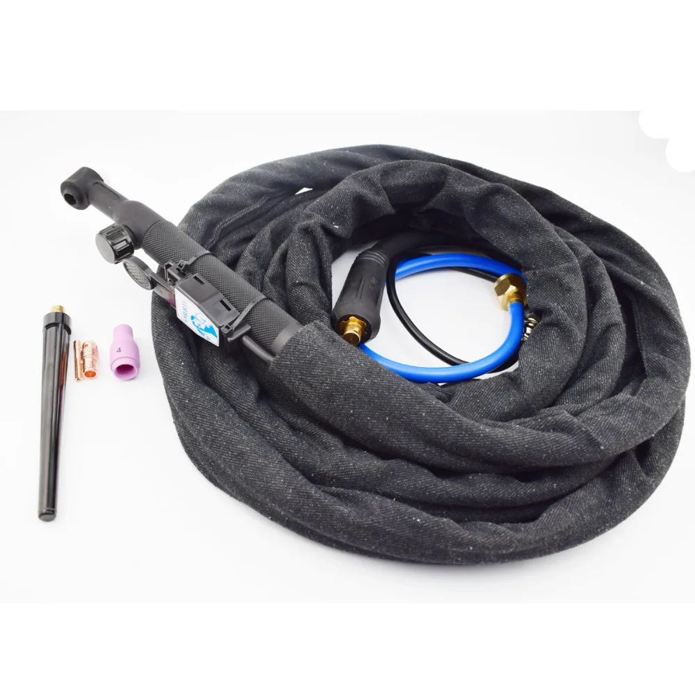 

Power/Gas Separated Type TIG Welder Torch WP-9V Gas Valve Control Cloth Cover 4M 12Feet Hose 10-25mm 2P Air Socket