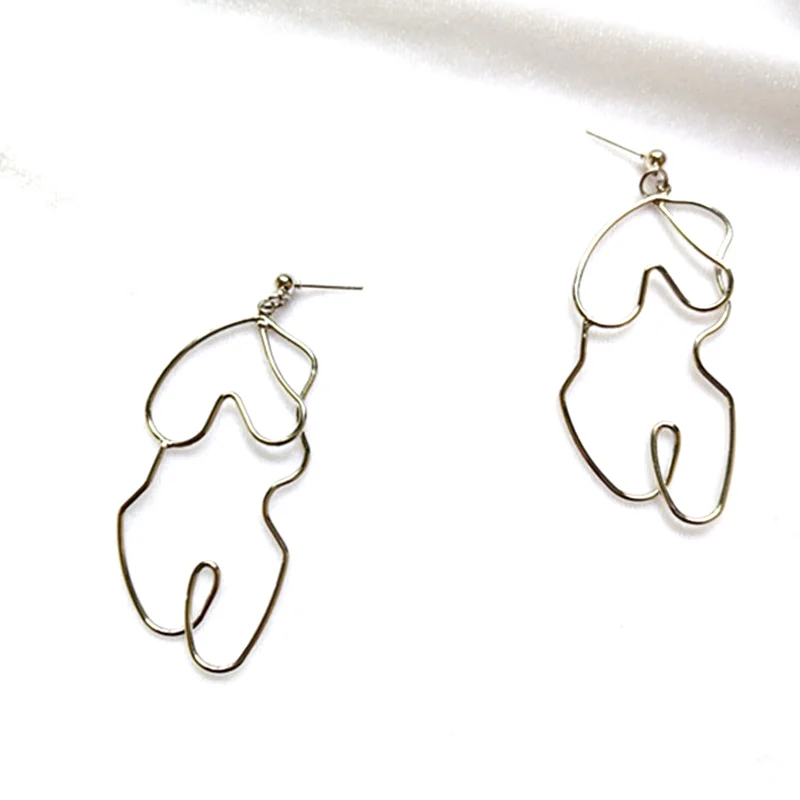 Серьги подвески женские длинные в форме Луны и лица|dangling earrings for women|dangle earringsfashion