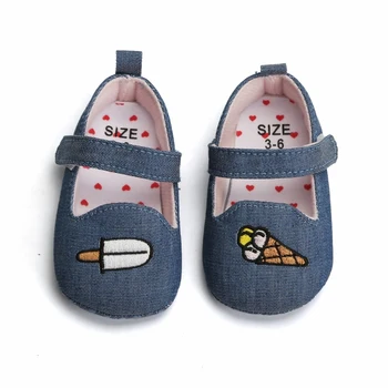 

Baby Girls Shoes First Walker Toddler Shoes Denim Soft Bottom Baby Anti-slip Baby Casual Shoes For Girls