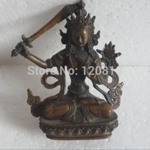

Collectible Decorated tibet Handwork copper Carved buddha statue