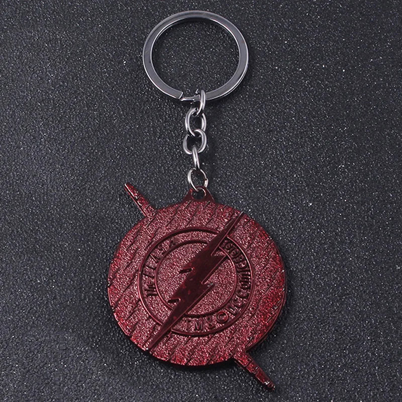 SG ТВ шоу флэш логотип брелки подвески Высокое качество Красный Желтый Shazam молния