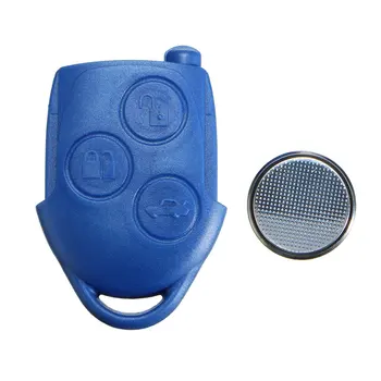 

3 Button Blue Remote Key Fob Case with battery For Ford Transit MK7