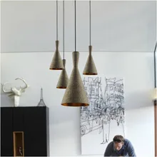 Светлая креативная RH Лофт пеньковая веревка тени для дома Современная столовая Бар Люстра шляпа Beat подвесной светильник освещение