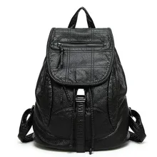 New 2017 High grade Leather Backpacks Designer Washed Leather Bag Backpack Retro Korean Backpack Shoulder Bag