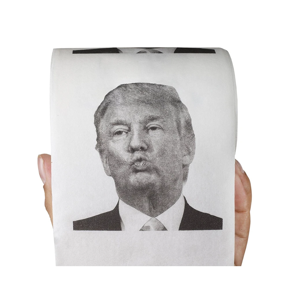 1 рулон президент Дональд Трамп туалетная бумага рулонный кляп подарок Шуточный розыгрыш распродажа хороший дропшиппинг