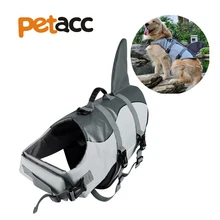 

Petacc Dog Life Jacket Pet Float Coat Dog Lifesaver Dog Life Preserver Shark Style