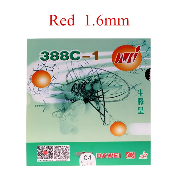 Dawei 388C-1 388c-1 Средний Pips-Out Настольный теннис(PingPong) резиновый с губкой - Цвет: Red 1.6mm
