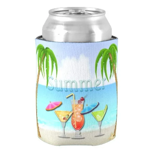 Пляжные летние коктейли могут охладить свой собственный дизайн вечерние принадлежности Популярные держатели банок с пивом Свадебные сувениры Термосумка для напитков