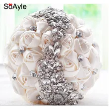 SoAyle Кристальный Свадебный букет брошь букет камни Свадебные аксессуары подружки невесты Искусственные Свадебные цветы Свадебные букеты