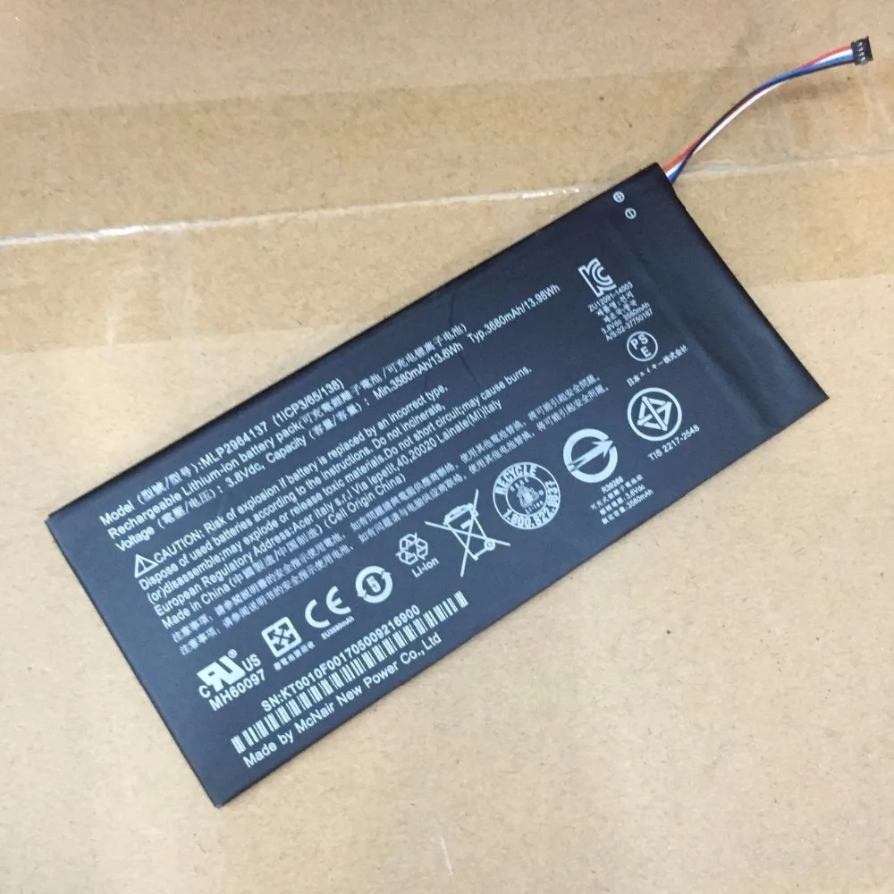 MLP2964137 Tablet battery for ACER Iconia One 7 B1 730HD A1402 3165142P
