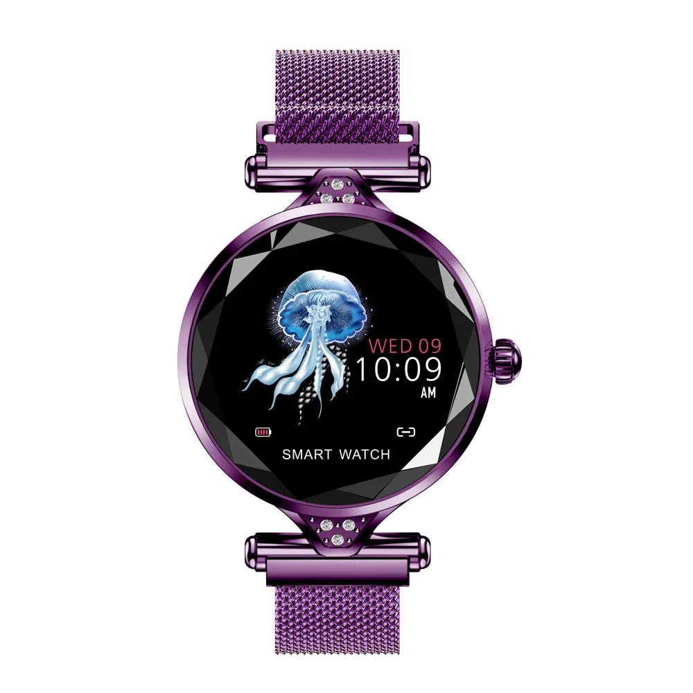 H1 Purple 696 H8 Смарт-часы браслет пульсометр кровяное давление часы Шагомер Водонепроницаемый Фитнес-трекер H1 H2 женский браслет - Цвет: H1 Purple