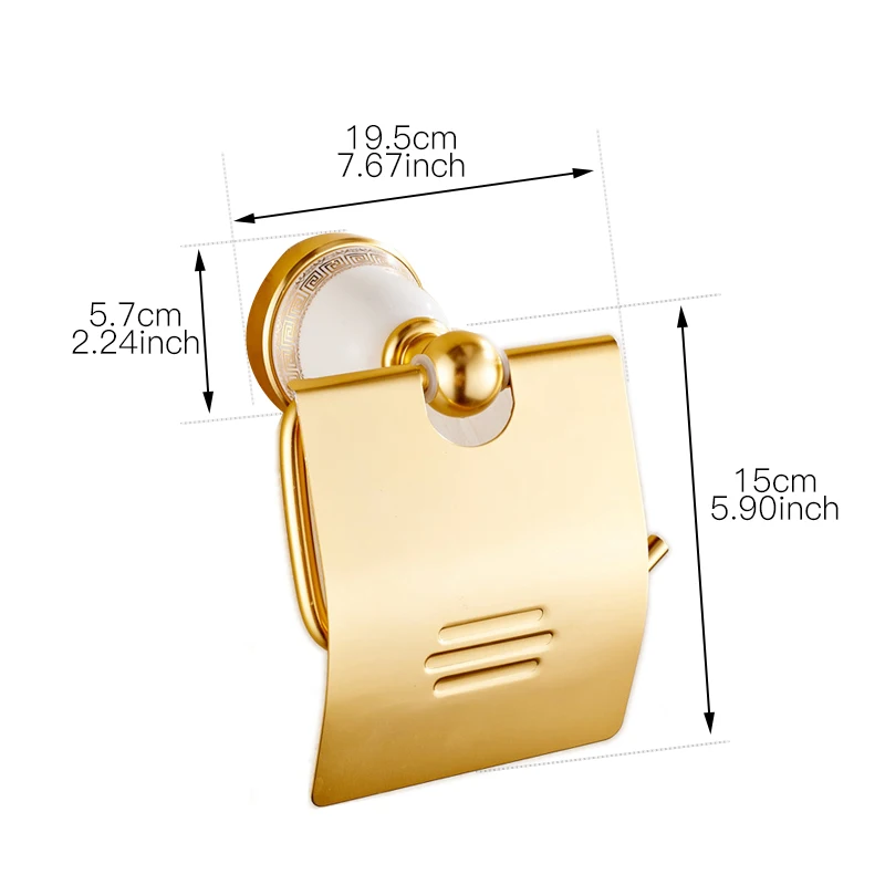 الذهب الفضاء الألومنيوم الأنسجة التخزين رف الحمام المنظم ل لفة ورقة تخزين حامل رف معلق على الحائط