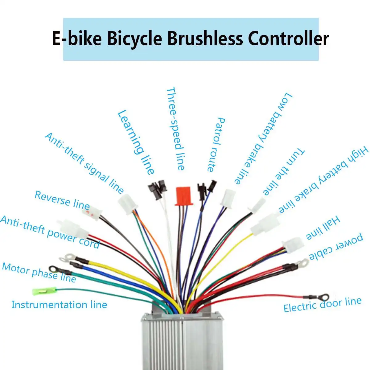 

36-48V 1500W Electric Bicycle E-bike Scooter Brushless DC Motor Controller Anti-theft quiet Sine Wave Regenerative