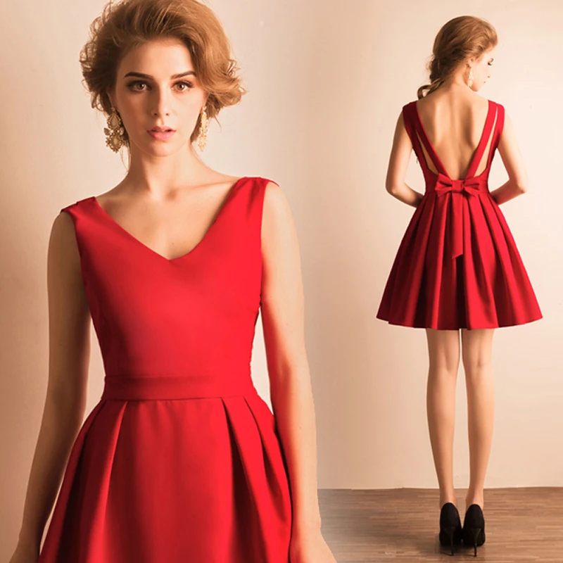 cocktail gown red