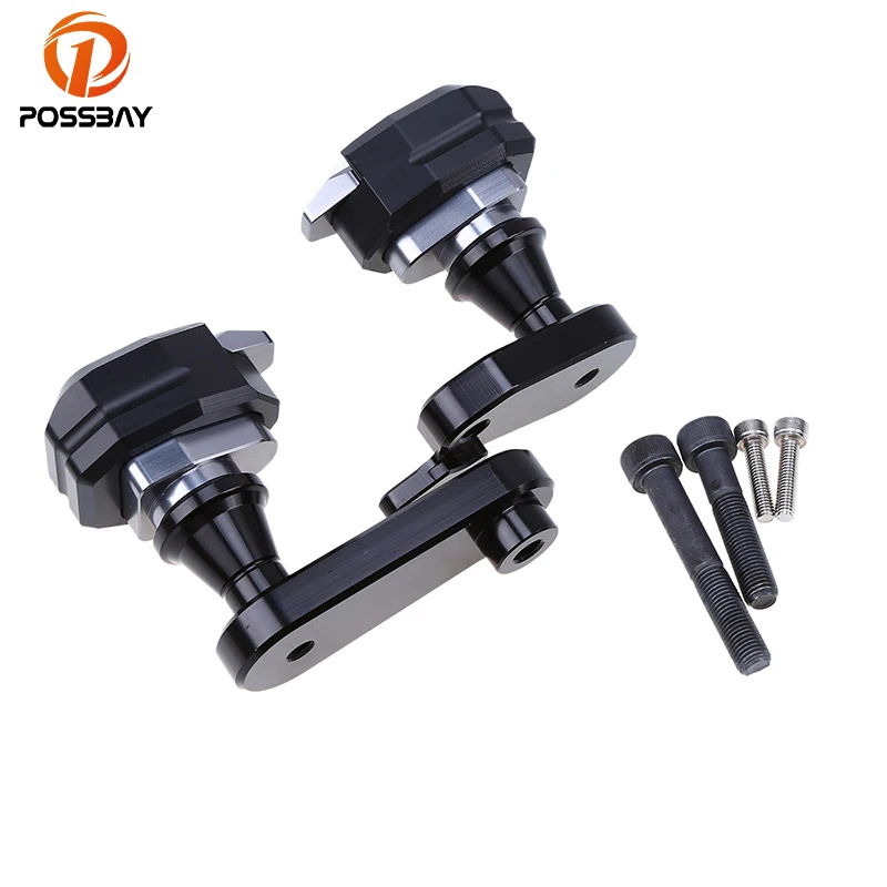 POSSBAY Aluminum Motorcycle Frame Sliders Anti Crash Street Bike