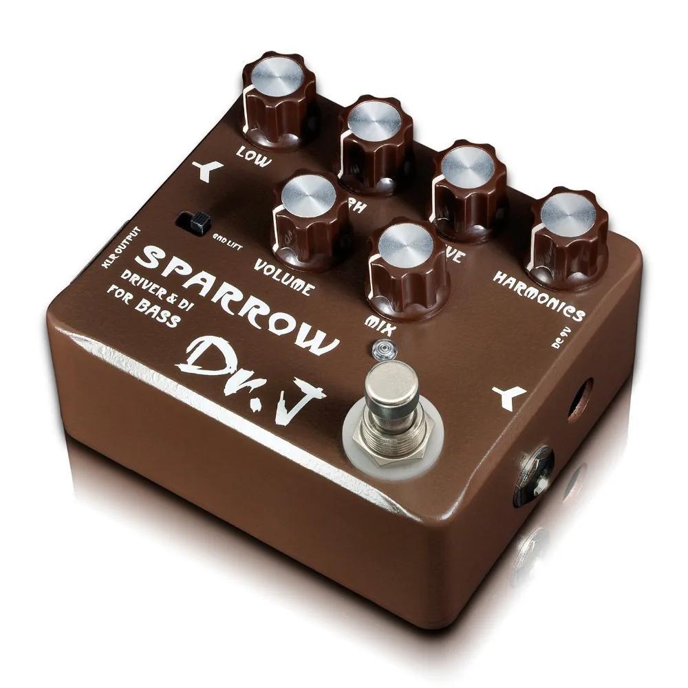 Dr J Sparrow Driver DI Effect Pedal For Bass Hand Made Electric Bass Overdrive Pedal Efeito