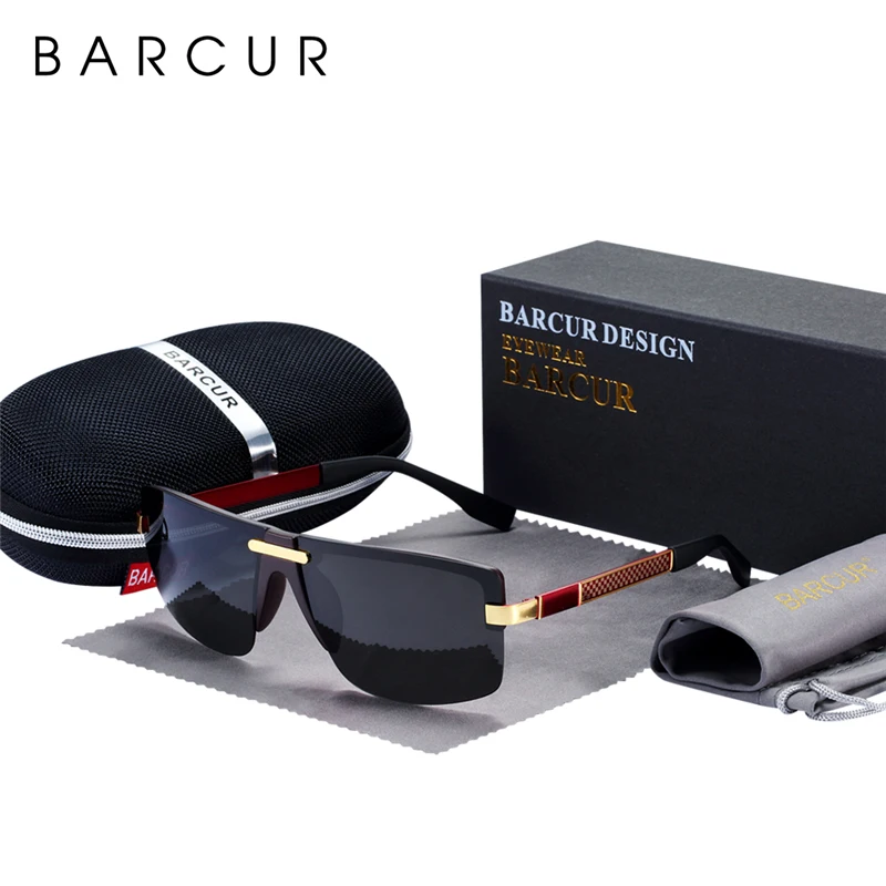 BARCUR Polarized Sunglasses Men Sun Glasses For Driving Durable Eyewear  Gafas Oculos De Sol