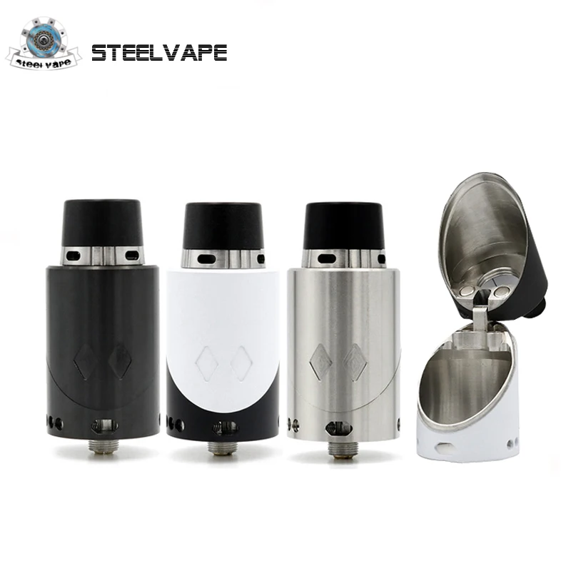Steel Vape EX RDA Atomizer 25MM 510 Thread Vape Tank Flip Top Cap