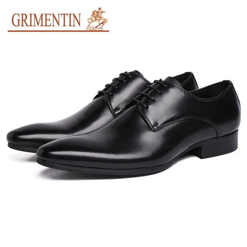 GRIMENTIN/мужские свадебные туфли; Новинка года; брендовая мужская обувь из натуральной кожи; Высококачественная итальянская обувь черного, коричневого, оранжевого цвета