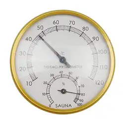 Термометр для сауны с металлическим циферблатом гигрометр Измеритель влажности Измеритель температуры для помещений аксессуар