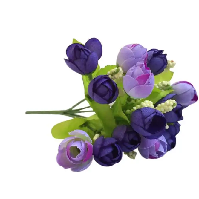 

15 Heads Artificial Flowe rSilk Rose Flower Head Wedding Party Home Decoration DIY Wreath Scrapbook craft fake flower