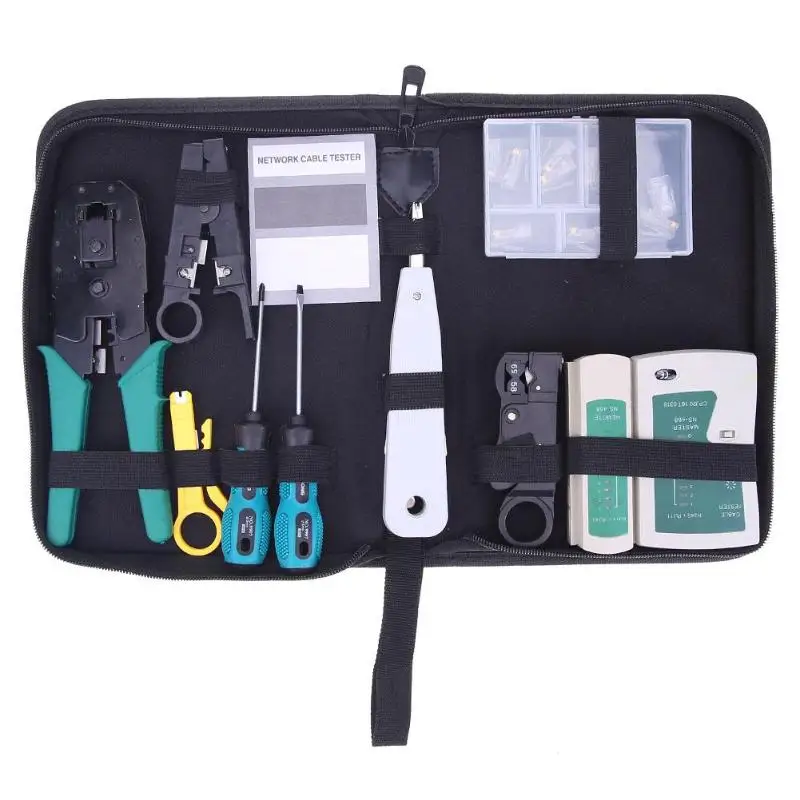 11 in 1 Computer Network Repair Tool Kits Screwdriver LAN Cable Tester