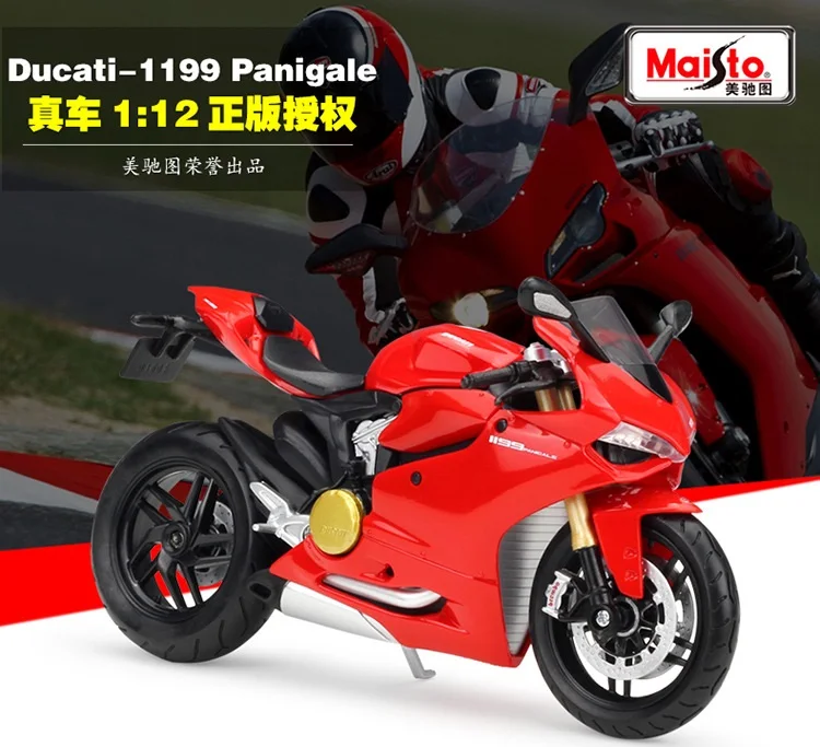 Maisto 1:12 Ducati 1199 Panigale Литая модель мотоцикла