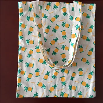 

YILE Cotton Linen Eco Reusable Handbag Shopping Tote Print Fruit pineapple 17410 -4