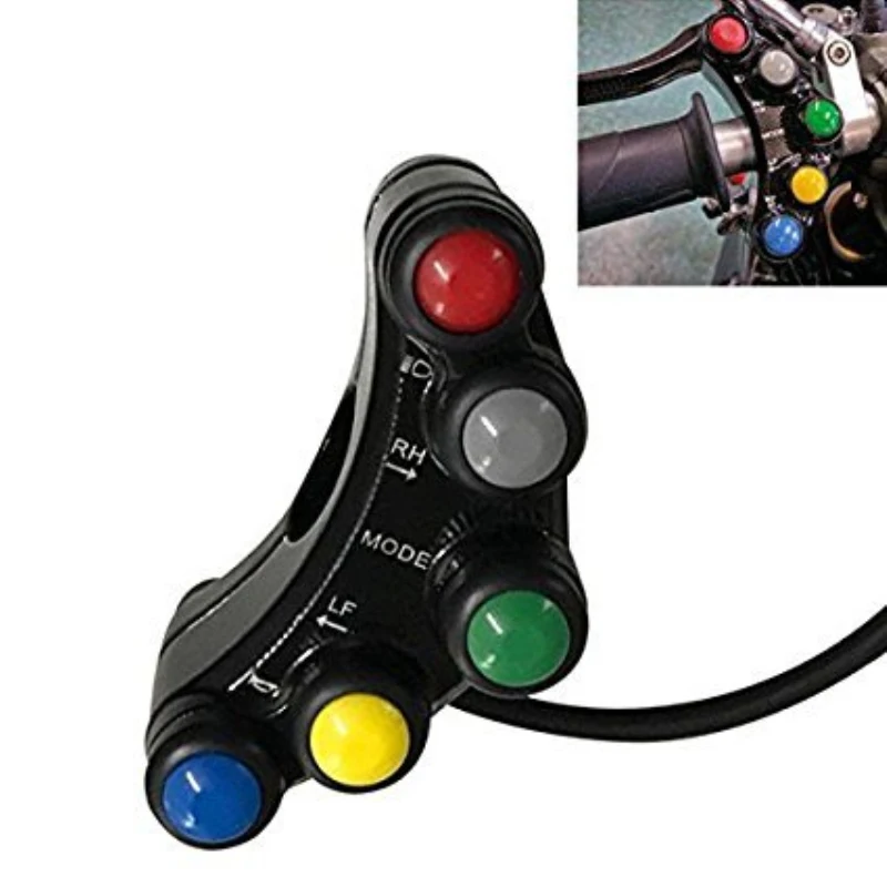 12V 7 Buttons ATV Motorcycle Switch Assembly 22mm Handlebar Moment/Latching Fine