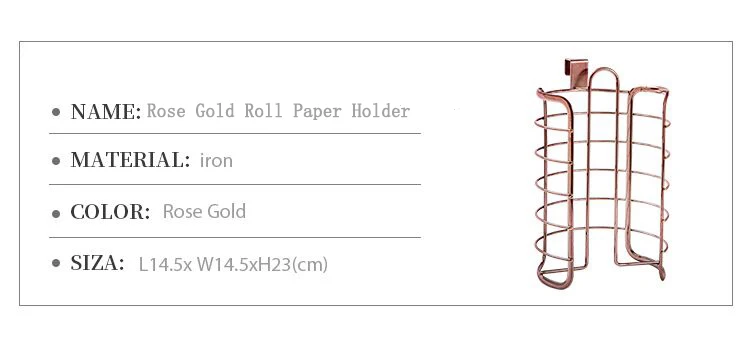 ORZ розовое золото, держатель для кухонной бумаги, крючок для двери шкафа, туалетный рулон, бумажный стеллаж, кухонные аксессуары для ванной комнаты, украшение для дома и офиса