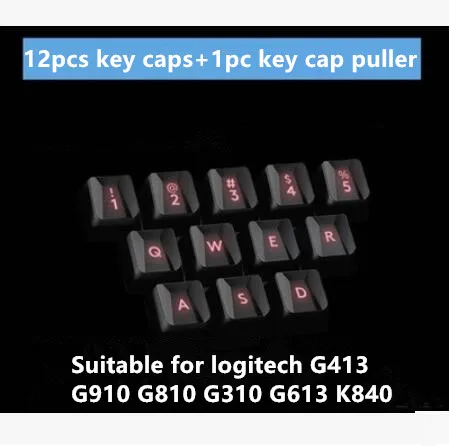 Оригинальные колпачки для ключей Logitech G413 12 шт./компл. подходят игр logitech G910 G810 G310 G613