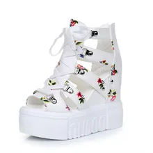 Women Sandals Wedges Shoes 2019 Harajuku Summer New Platform Sandals Thick Bottom Casual Women Shoes High Heels Sandals Woman цена Women Sandals Wedges Shoes 2019 Harajuku Summer New Platform Sandals Thick Bottom Casual Women Shoes High Heels Sandals Woman цены онлайн