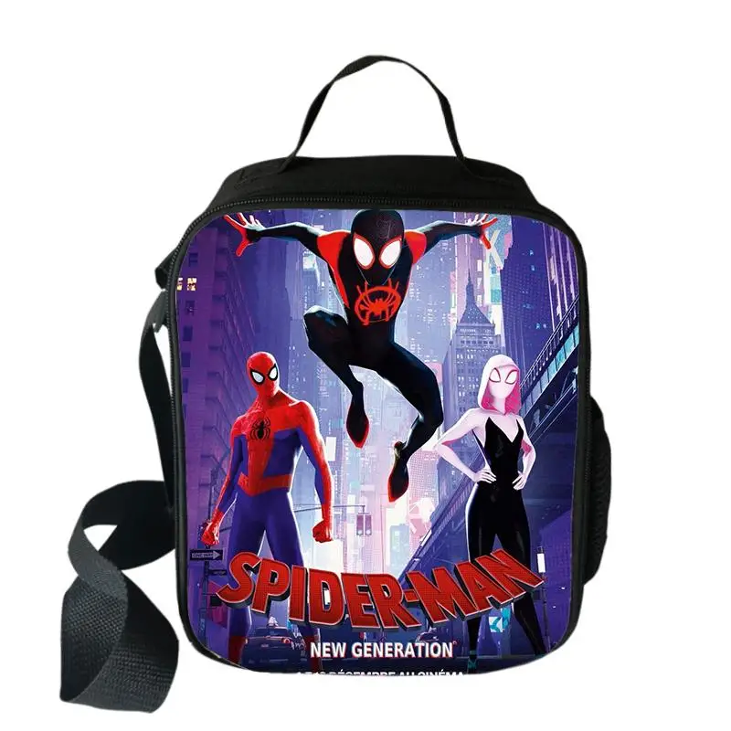 Человек-паук в Spider-Verse сумка-холодильник Мультфильм Девочки портативная термальная еда сумки для пикника для школы дети мальчики коробка Tote