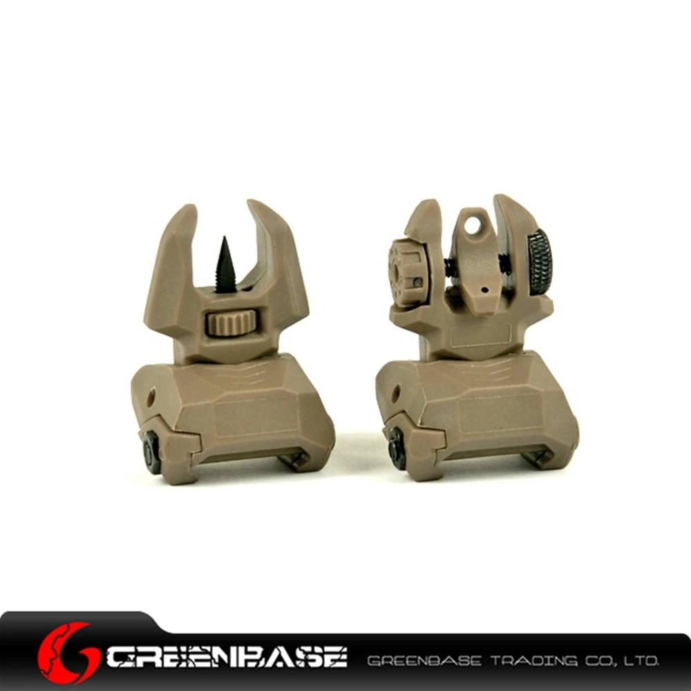 

Greenbase Hunting AR 15 M16 Front Rear Sight Set Rapid Transition Polymer Flip up Sights with Picatinny Rail for 1913 Handguards