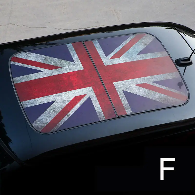 Автомобильная панорамная крыша пленка на крышу Юнион Джек наклейка на окно солнцезащитный козырек для MINI Cooper Countryman JCW S One+ F54 F55 F56 F60 - Название цвета: Style F 1PC