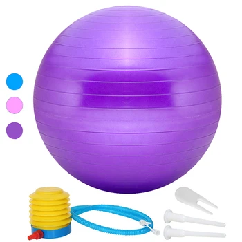 

Sport Pilates Balls Yoga Fitness Gym Non-Slip Balance Stability Ball Exercise Relax Muscle Massage Ball 55/65/75CM with Inflator