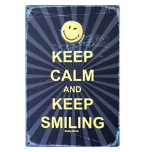 [Mike86] KEEP CALM AND KEEP SIMLING новое металлическое настенное украшение для комнаты Ретро Бар знак 20*30 см Смешанные предметы B-231