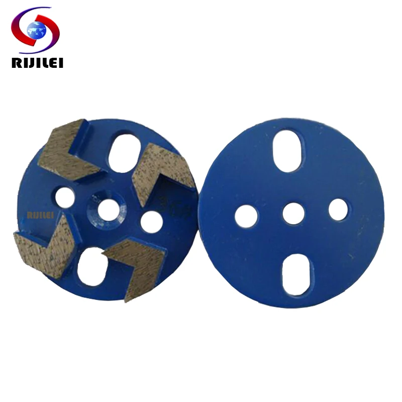 

RIJILEI 12 PCS/Set 80mm Magnetic Arrow Segments Diamond Grinding Disk for Concrete Floor 3" Diamond Grinding shoes disc U30B