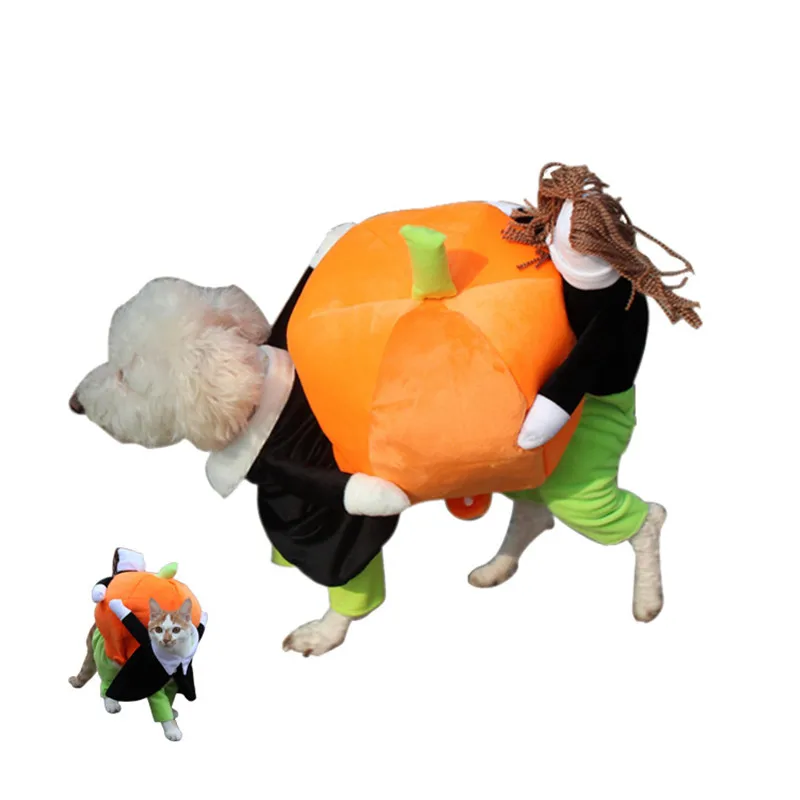 Puppy Pet Carrying Pumpkin Costume Pattern Dog Clothes Halloween Four Feet Pumpkin Pet Fancyin
