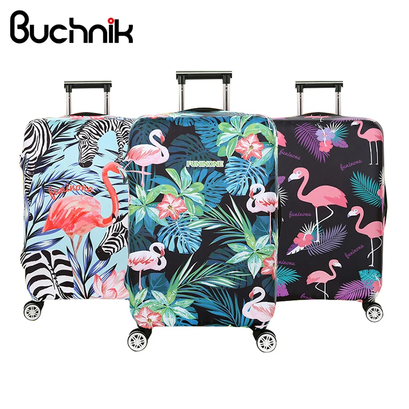 

BUCHNIK Flamingo Luggage Cover Travel Suitcase Protective Cover Bags 18-32inch Case Protect Covers For Women Girl Fashion Covers